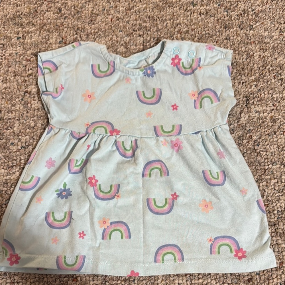 Garanimals Rainbow and Floral Short Sleeve Tee